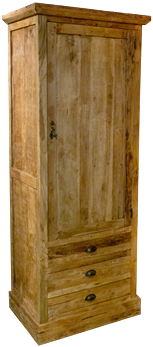 Kleiderschrank eintürig drei Unterschubladen