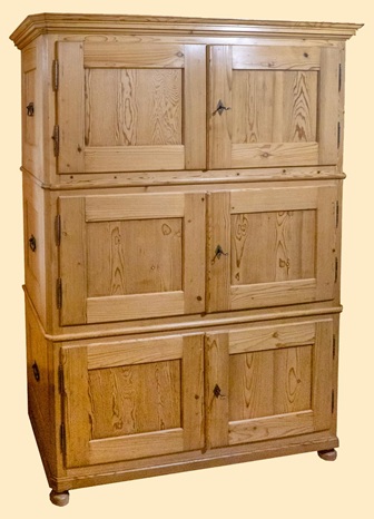 Fichtenholz Brandschrank 1880, vollständig restauriert