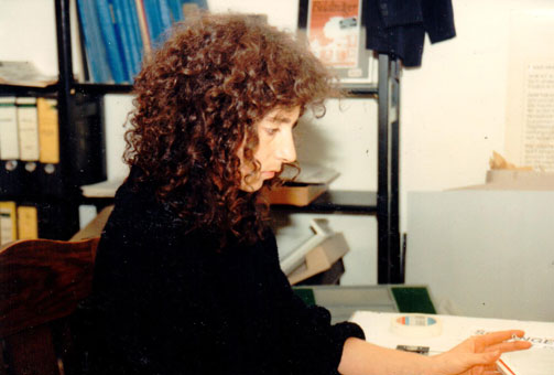 Bine im Vereinsbüro Ende 1989